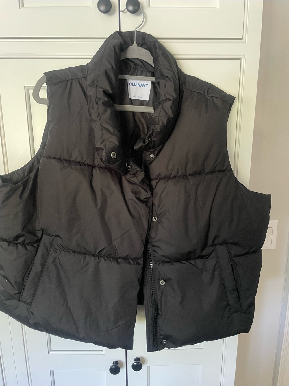 Old Navy Black Quilted Vest